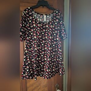 Floral Black Dress